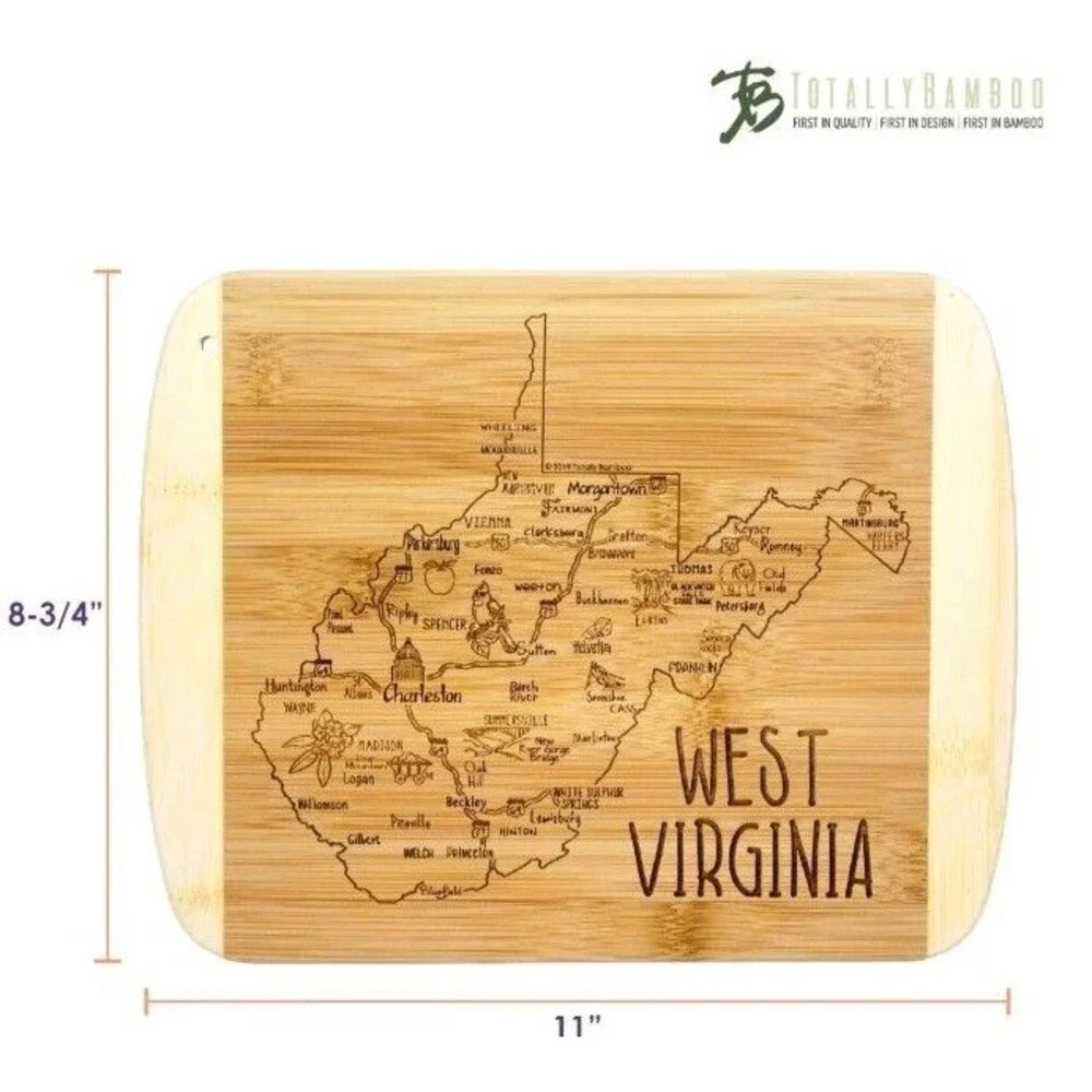 A Slice of Life West Virginia‎ State Serving and Cutting Board, 11